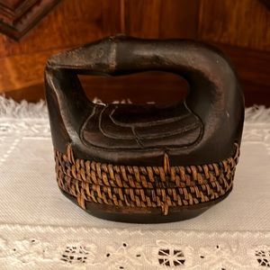 Hand carved Wooden duck basket